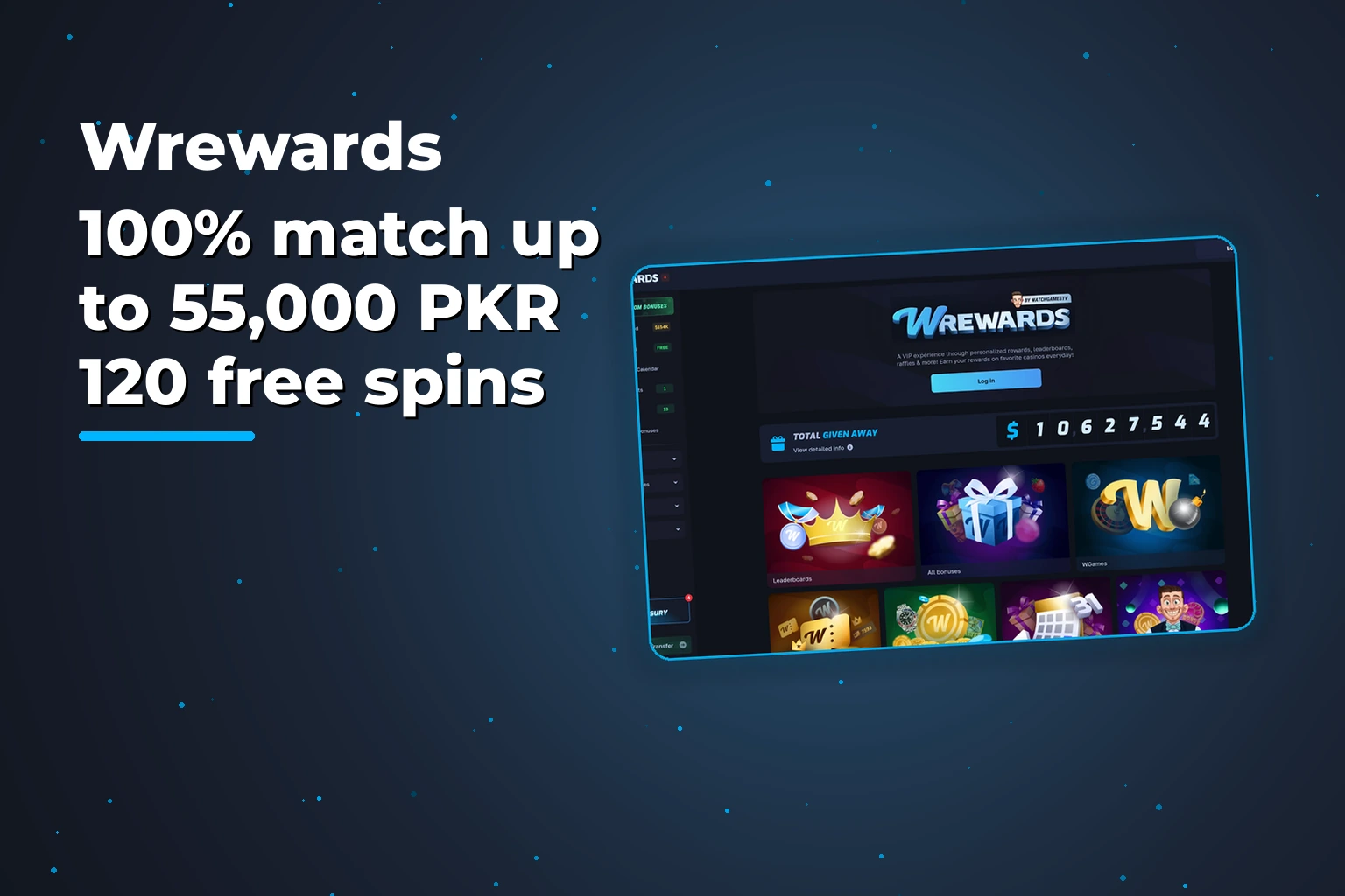 Wrewards Bonus Code for PK Players: Claim 100% Match + 120 Free Spins